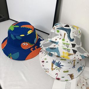 Wholesale kids dinosaur cap for sale - Group buy Cloches Dinosaur Print Baby Hat Cartoon Cotton Bucket Kids Summer Sun Cap Toddler Boys Girls Hats