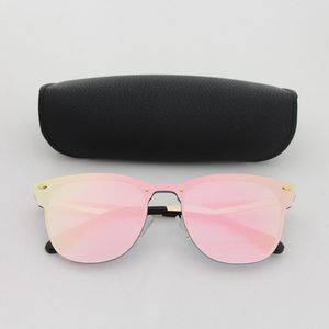 hellrosa sonnenbrillen. großhandel-Top Qualität Neue Mode Sonnenbrillen für Mann Frau Sonnenbrille Goldrahmen Hell Rosa Bunte Linse mit Kasten
