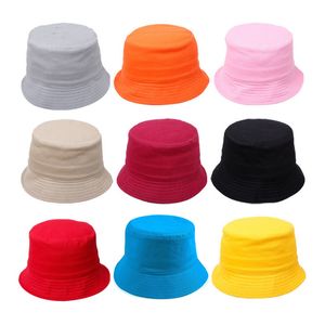 Wholesale baby beach hats for sale - Group buy Plain Kids Bucket Hats Baby Boys Girls Caps Fishing Hat Cotton Sun Hat Children Breathable Summer Beach Hat