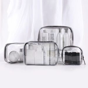 PCC Clear Make up Case Candeyster Travel Cosmetic Torba Mały Duży Makijaż Organizator Kąpiel do mycia torba do przechowywania