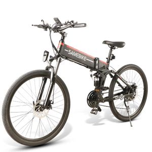 vélo pliable électrique achat en gros de Samebike LO26 Vélo électrique V W Deux vélos électriques à roues pliables puissants scooter électriques max de km