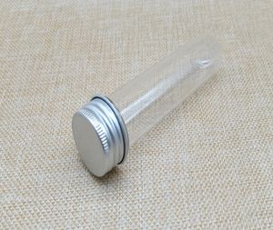 el casquillo de aluminio botella de plástico al por mayor-30 ml máscara transparente baño prueba de sal de mascotas cc Botella de plástico transparente Tubo cosmético con tapa de aluminio