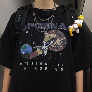 vintage mars. großhandel-Frauen T Shirt Sommer Vintage Frauen Drucken Tops T Shirts Harajuku Casual Star Universe Arizona Space SHILLE MISSION MISSE MISSE MISSE MISS COLLEUDE BLACK BLACK T SHIRT1
