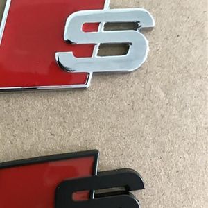 Designer Metal S S line Stickers D Car Sticker Red Black Front Rear Boot Door Side For Audi A4L A6L Quattro TT S3 S6 S8 S Series