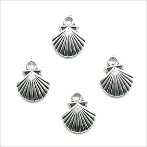 Groothandel stks Shell Conch Antique Silver Charms Hangers voor Sieraden Maken Armband Ketting Oorbellen mm DH0856