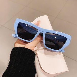 Wholesale blue shades sunglasses resale online - Sunglasses Retro Fashion Women Black Blue Cat Eye Trend Unique Small Square Shades Sun Glasses Gradient Goggles UV400