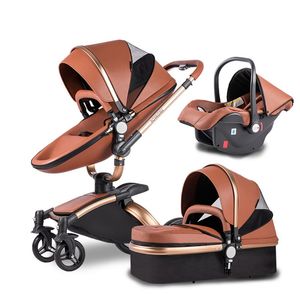 Lyx Babyvagn i Fashion Carriage Pram Folding Kids Pram Gifts H1