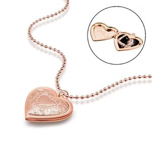 birinci yıldönümü hediyeleri toptan satış-Zincirler Yıldönümü Hediye İlk Seçin Ayar Gümüş Malzeme Kolye Seçin Gül Altın Tasarım Onurlu Kalp Kolye PO1 Yapabilir