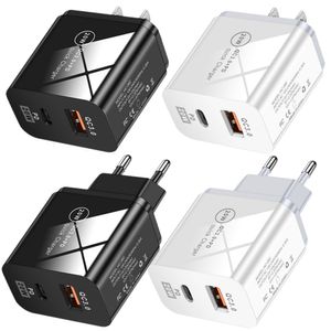 Wholesale air ac for sale - Group buy Eu US AC Home Travel Chargers Wall Charger Dual ports PD type c Power adapter For Ipad Air IPhone x Xr Samsung Tablet PC Mp3