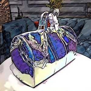 gökkuşağı parlak toptan satış-L Luxurys Tasarımcılar Çanta Seyahat B AŞS cm Moda T Çöp Çanta Göz Kamaştırıcı Renkli Büyük Boy Tasarım Gökkuşağı Ton Ile Çok Parlak