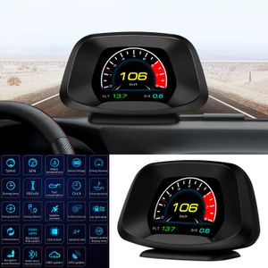 SPEED PROJECTOR P19 GPS OBD2 Scanner Turbo Brake Test Digital Gauge Meter Säkerhetslarm Gadgets Auto HUD Head Up Display