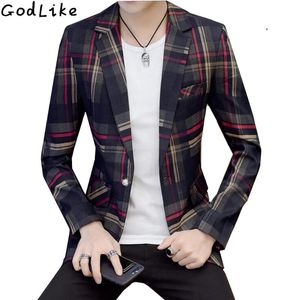 Men s Suits Blazers Autumn Explosion Models Of Male Casual Suit Jackets Slim Fit Small Tide Korean Plaid Blazer Coats