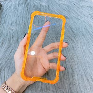 Ochronne etui na telefon Transparent Anti Drop Projekt Akrylowe Mody Light Simple Shockproof TPU Case dla iPhone Mini Pro