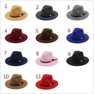 Mode top hoeden elegante mode vilt fedora hoed band brede vlakke rand jazz hoeden stijlvolle trilby panama caps rre2918