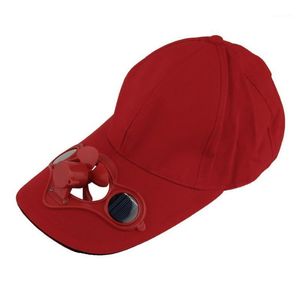 sonnenmaske großhandel-Radkappen Masken STÜCK SUM SUMPORT Outdoor Hut Mütze mit Sonnen Sun Power Cool Fan für Golf Baseball Color