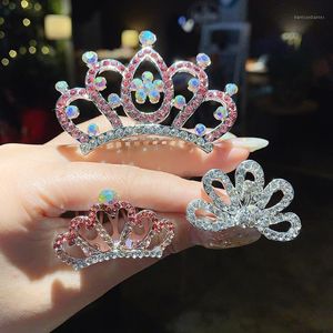 Hair Clips Barrettes Princess Crown Comb Mini Tiara For Party Favor Flower Girl Comb1