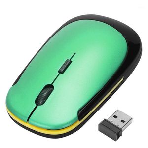 yeşil kablosuz fare toptan satış-Fareler Ultra Ince Mini USB Kablosuz Optik Tekerlek Fare Tüm Dizüstü Bilgisayar Yeşil