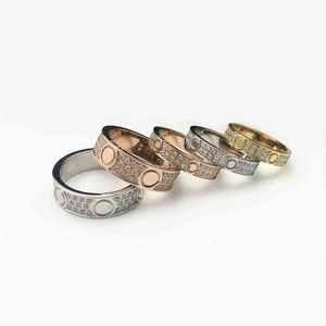 Biżuteria Rings Steel Zaręczyny Obrączka rzędy Cyrkon Diament dla mężczyzn i kobiet Wybierz