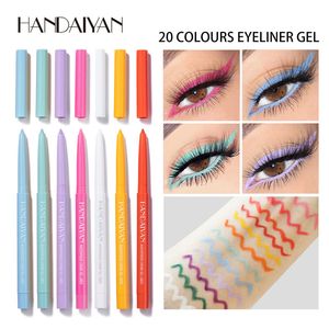 HANDAIYAN Color Matte Eyeliner Gel Pencil Easy to Wear Colorful White Yellow Blue Eye Liner Pen Cream Makeup Cosmetics
