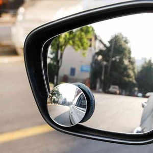 speckspiegelautos großhandel-Auto Blind Spot Spiegel Drehbare Weitwinkelrahmenlose Rundspiegel Einstellbar Auto Hilfsrückseite Rückspiegel