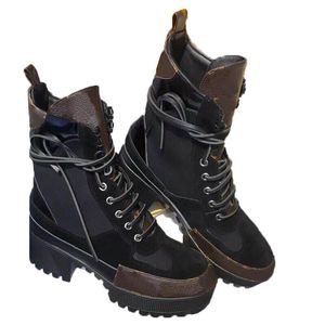 çalışma botları toptan satış-Lüks Tasarımcılar Kadın Patik Bayanlar Ayak Bileği Boot Moda Bayan Sonbahar Kış Yüksek Topuk Kısa Platformu Deri En Kaliteli Çizmeler