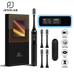 Jesslab Sonic Electric Toothbrush Super Smart Mode IPX7 Dorosły Sonic Toothbrush Ultradźwiękowy Automatyczny LNDUCTIVE Necid Ekran OLED