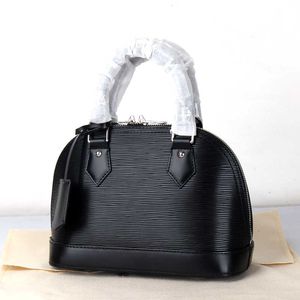 2021古典的な女性のハンドバッグ高品質PUレザーバッグ5色の水リップルショルダーバッグアルマPM小型パテントハンドシェルトートクロスボディ財布