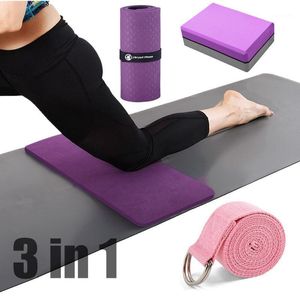 Motståndsband Yoga Equipment Kit Block Rem och Knee Pad Set för Hem Gym Övning Workout Pilates Brick Stretching Women Body Shaping1