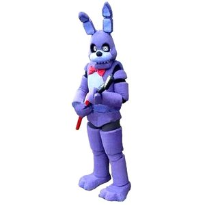 Five Nights at Freddy FNAF Toy Creepy Purple Bunny mascot Costume Suit Halloween Christmas Birthday Dress Adult Size blue fox