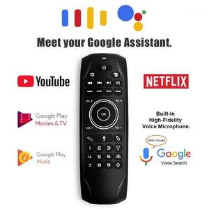 Wholesale android tv box mic resale online - G7V Pro English Russian Keyboard Gyro G Wireless Air Mouse Voice Remote with Mic G7 V Pro for H96 MAX Android TV BOX VS MX31