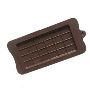 フルチョコレート型エポキシ樹脂シリコーン24グリッドスクールチョコレート型ベーキングワッフルケーキキャンディークラッカーモールド熱い販売2 db L2