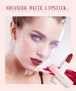 Lipstick Professional Velvet Matte Lips Makeup Długotrwałe Wodoodporna Retro Czerwona Brzoskwinia Brak Kij Puchar Lip Gloss Comestic