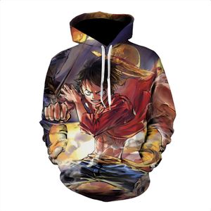 Anime hoodies Spring fall D mens print One Piece cosplay Character Sweatpants with male hoodie released Moletons Tops