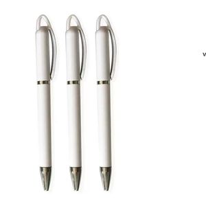 Sublimation Blank Ballpoint Pen White DIY Advertising Business Heat Transfer Printing Gel Pen RRB13270