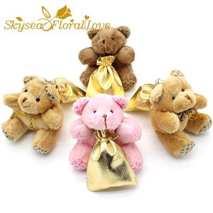 Gift Wrap Cute Bear Toy Gold Bag Wedding Candy Box Baby Geboorte Dameskasten