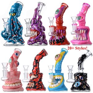 Unique Heady Glass Bongs Halloween Style Hookahs Water Pipes Showerhead Perc Octopus Oil Dab Rigs Beaker Bong mm Thick Small Mini Wax Rigs With Bowl