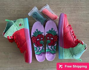 2021 New Release SB Dunk High Strawberry Cough University Red Spinach Green Magic Ember Men Women Skateboard Shoes Sports Sneakers With box