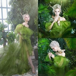 зеленые невестные платья оптовых-Новейшая мода женский ночной платья зеленое сексуальное брато пижамное халат невесты смайла мягкий тюль халат изготовленные на заказ девушки кровать платье