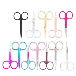 Chameleon Pointed Eyebrow Scissor Makeup Eyelash Trimmer Nose Facial Hair Remover Manicure Scissor Nail Cuticle Tool on Sale