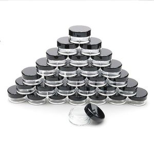 5G ML Round Clear Jars With Screw Cap Lids Oz Makeup Sample Containers for Powder Cream Lotion Lip Balm Gloss Glitter