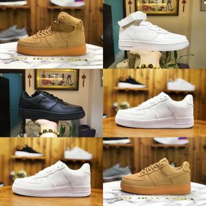 zapatos unisex para hombre al por mayor-Nike Air Force one airforce Shoes Men Low Shoes Breathable One Unisex Knit Euro Design Air High Women All White Black Red Fashion Casual sports shoes