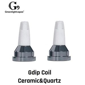 Wholesale drip coils for sale - Group buy Original Greenlightvapes G9 GDIP Coil Head Replacement Ceramic Quartz Nozzle Drip Tip Heating Base Dip Dabber Core for GDrip Dab Rig