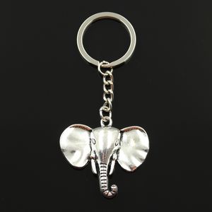 Wholesale silver elephant keychain resale online - Fashion mm Key Ring Metal Key Chain Keychain Jewelry Antique Silver Color Plated Big Ear Elephant x40mm Pendant