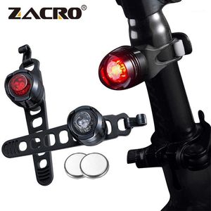 zacro bike. großhandel-Fahrradbeleuchtung Zacro Fahrrad Radfahren Vorderer hinterer Heckhelm Rot Flash Modi Sicherheit Warnlampe Wasserdichtes Licht1