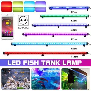 Wholesale underwater fish for sale - Group buy 220V RGB Aquarium Light CM LED Aquarium Fish Tank Light bluetooth APP Control Underwater Fish Lamp Plant Lamp C1115