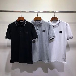gri cebim tişörtleri toptan satış-Yaz erkek T Shirt Eğlence Basit Rozet Tasarım Yüksek Kalite Pamuk Kısa Kollu Moda Gevşek Üst Düz Renk Cep Polos Siyah Beyaz Gri Erkek Giyim