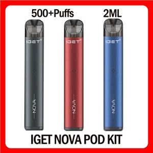 nova vaporisateur achat en gros de Kit authentique Iget Nova Pod Kit de démarrage à la cigarette ML Préroir prérempli Vape Pen Stick Rechargeable Système de vapeur MAH original A42