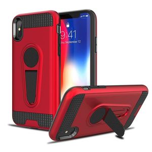 Hybrid Armor Fodral med Kickstand Magnetic Dual Layer Cover för iPhone XR XS max s plus