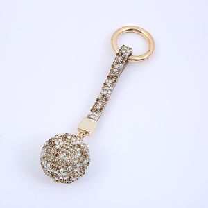 Wholesale shiny balls resale online - Blingbling Diamond Keychain Shiny Crystal Ball Key Ring Full Drill Car Key Buckle Key Chain Ring Strap Charm Pendant Decoration p2