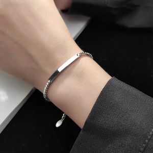 Wholesale rope hook bracelet resale online - MloveAcc Sterling Silver Street Fashion Jewelry Stick Rectangular Bracelet for Women Girls Daughter Gift